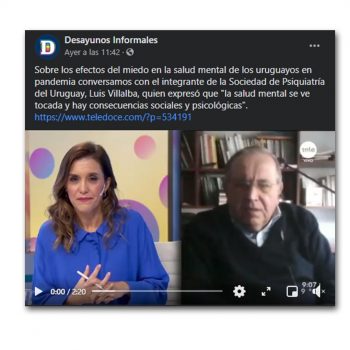 Los efectos del miedo en la salud mental de los uruguayos en pandemia